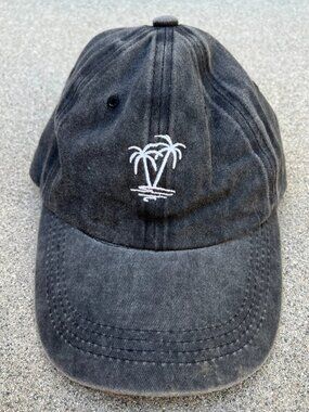 YF Tropical Hawaiian Sun Palm Trees Dad Hat Unisex Adult Grey Adjustable Cap